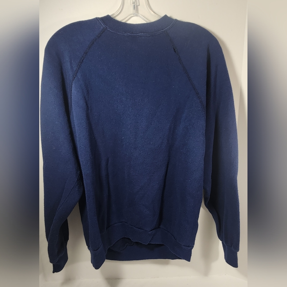 Vintage West Virginia University Unisex Tultex Sweatshirt Size Large, Navy Blue - Picture 5 of 12